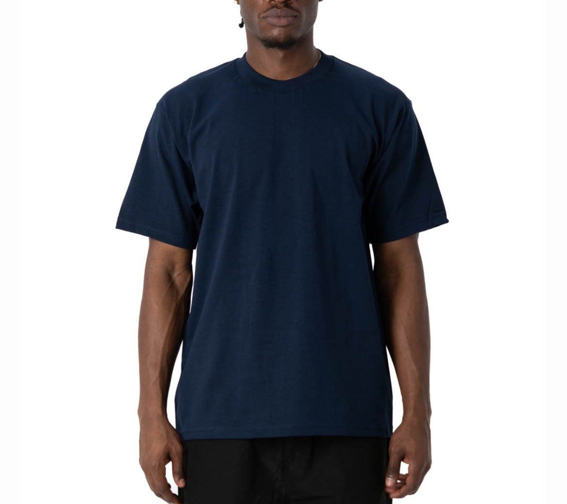 Navy short sleeve heavy weight