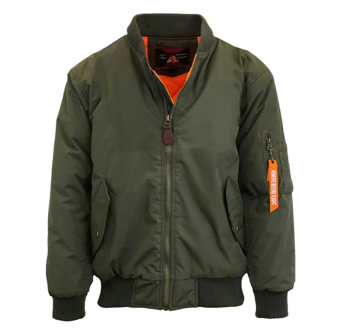 Men heavyweight bomber jacket