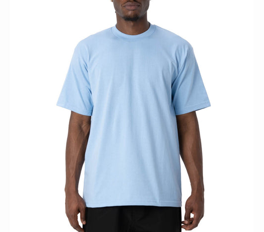 Light blue short sleeve heavy weight